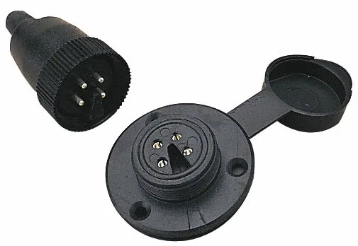 426234-1 – SEA DOG Power Port Socket, For Use As 4-Conductor Deck Cable Outlet Polarized 5 Ampere At 12/24 Volt DC Bl...